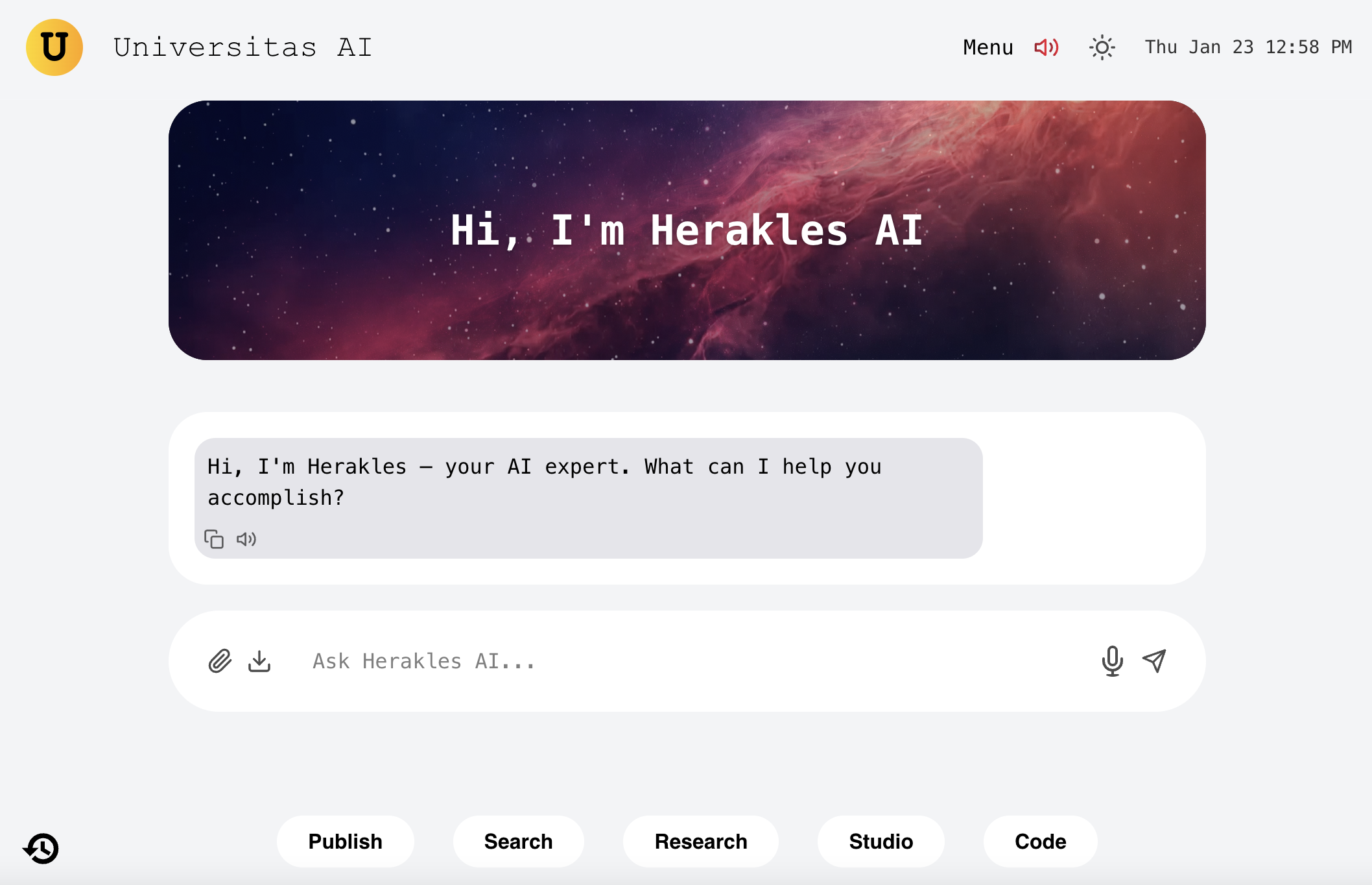 Herakles AI Dashboard with Chat